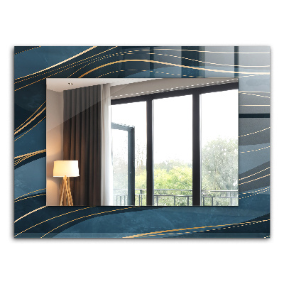 Lustro z drukowaną ramką prostokątne Pasek astragalusa