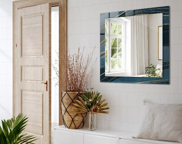 Lustro z drukowaną ramką prostokątne Pasek astragalusa