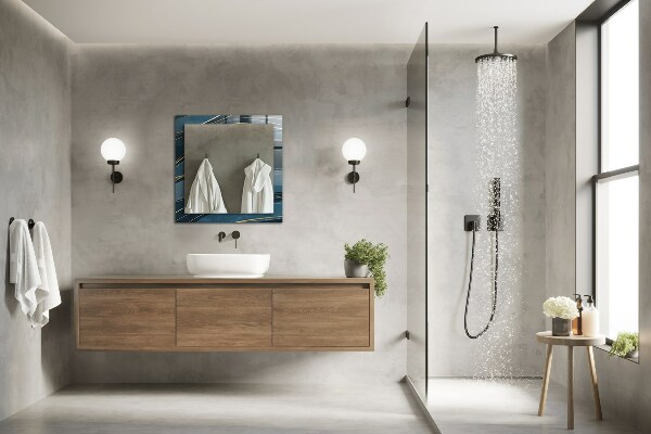 Lustro z drukowaną ramką prostokątne Pasek astragalusa