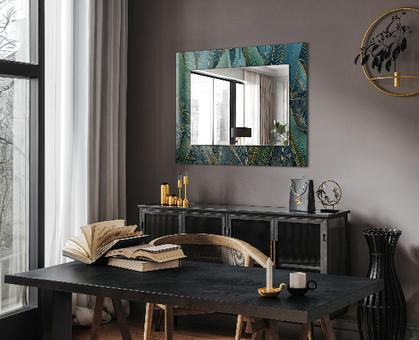 Lustro dekoracyjne prostokątne Mgliste paski