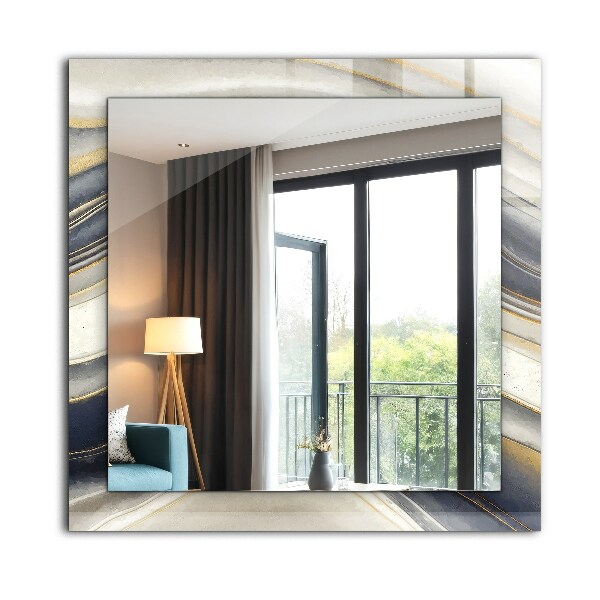 Lustro z drukowaną ramką prostokątne Kolorowa mgła Astrata