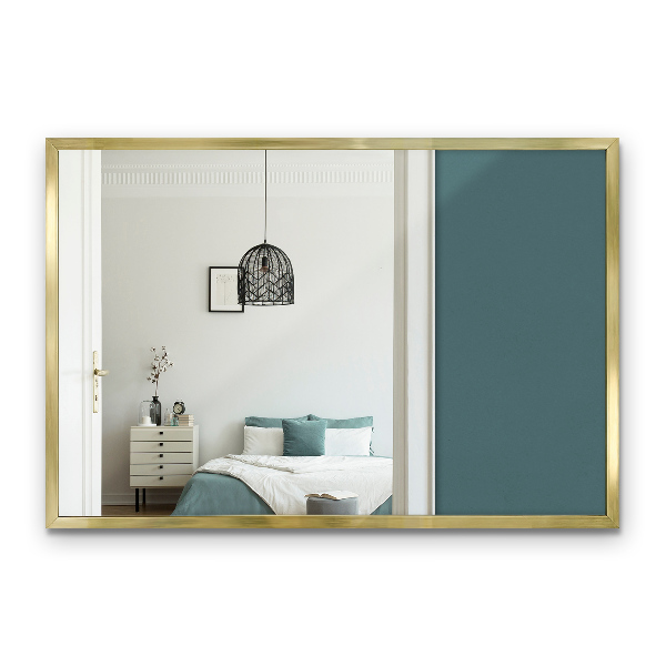 Minimalistyczne lustro prostokątne w srebrnej ramie 60x40 cm