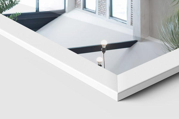 Lustro stojące z białą ramą 36x156 cm