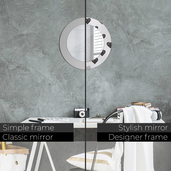 Lustro ścienne dekoracyjne okrągłe Abstrakcyjne serca