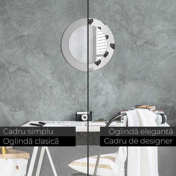 Lustro ścienne dekoracyjne okrągłe Abstrakcyjne serca