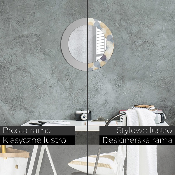 Lustro ścienne dekoracyjne okrągłe Geometryczne koła