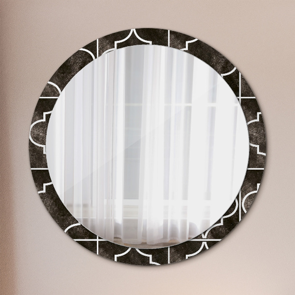 Lustro ścienne dekoracyjne okrągłe Antyczne płytki