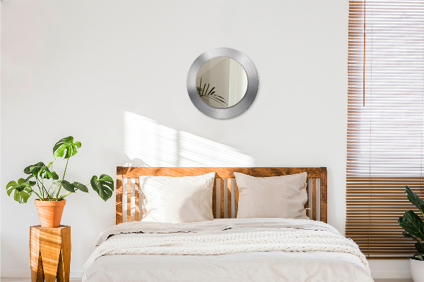 Lustro ścienne dekoracyjne okrągłe Błyszcząca stal