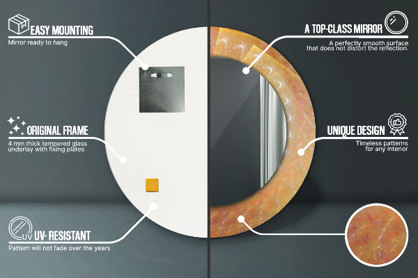 Lustro ścienne dekoracyjne okrągłe Spirala abstrakcja