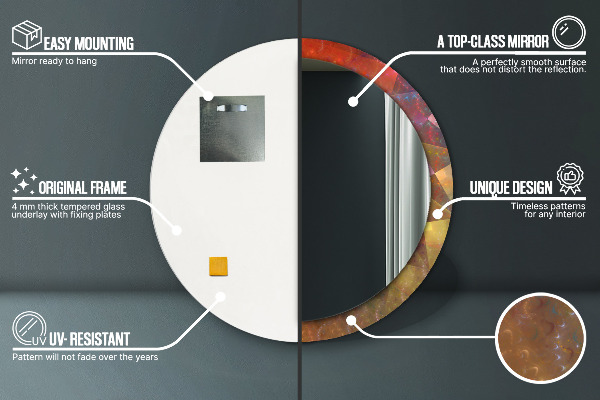 Lustro ścienne dekoracyjne okrągłe Spirala abstrakcja