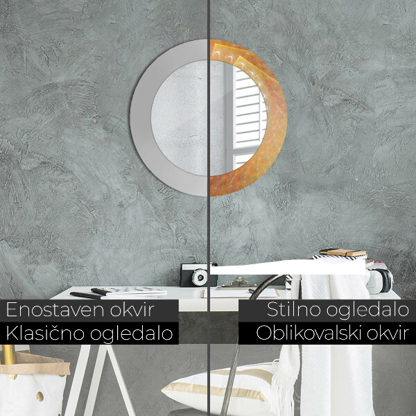 Lustro ścienne dekoracyjne okrągłe Spirala abstrakcja