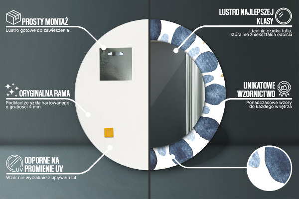 Lustro ścienne dekoracyjne okrągłe Mandala księżycowa