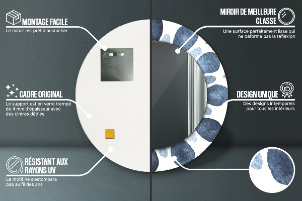 Lustro ścienne dekoracyjne okrągłe Mandala księżycowa