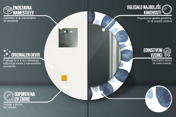 Lustro ścienne dekoracyjne okrągłe Mandala księżycowa