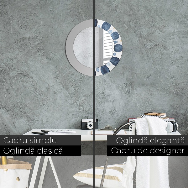 Lustro ścienne dekoracyjne okrągłe Mandala księżycowa