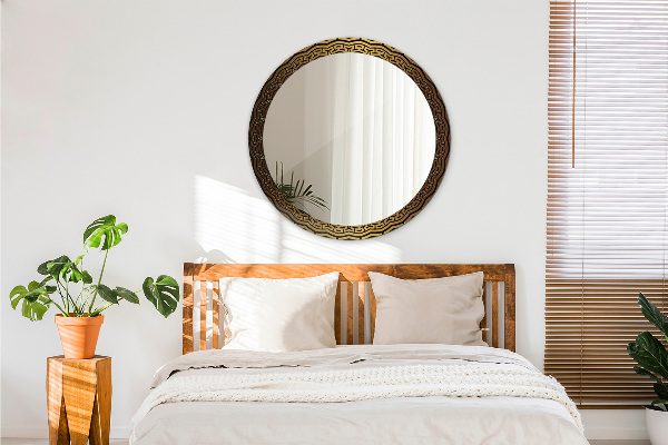 Lustro ścienne dekoracyjne okrągłe Grecki ornament