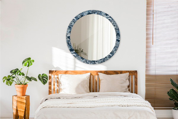 Lustro ramka z nadrukiem okrągłe Kolaż ny