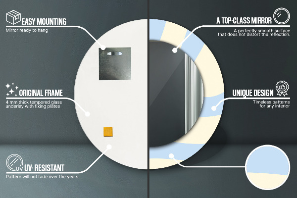 Lustro ścienne dekoracyjne okrągłe Abstrakcyjny kształt