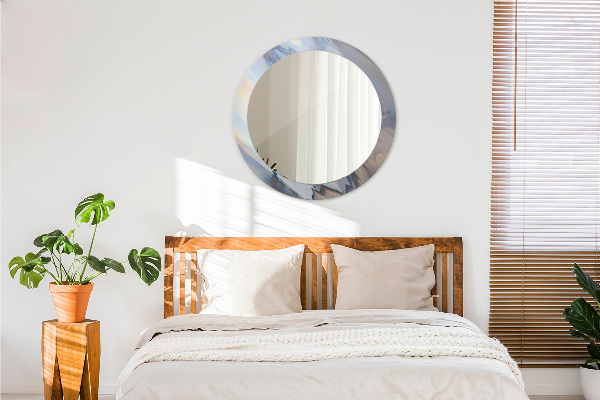 Lustro ramka z nadrukiem okrągłe Holograficzna tekstura