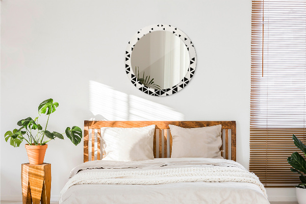 Lustro ścienne dekoracyjne okrągłe Abstrakcyjny geometryczny