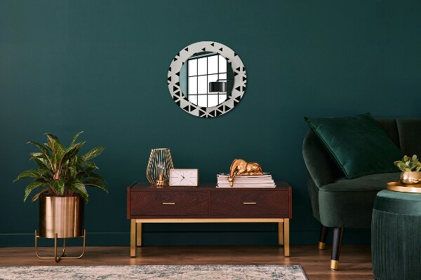 Lustro ścienne dekoracyjne okrągłe Abstrakcyjny geometryczny