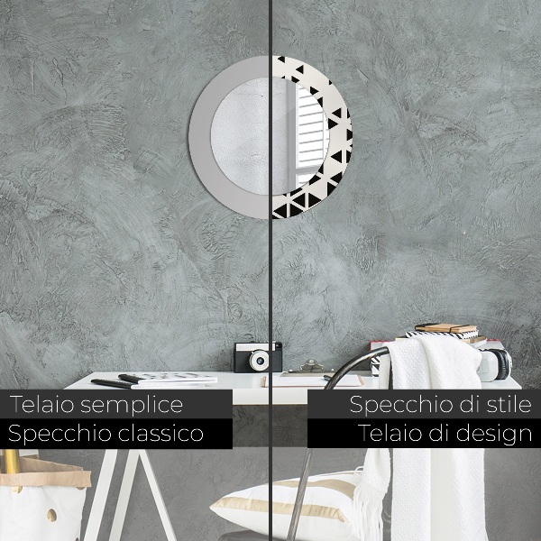 Lustro ścienne dekoracyjne okrągłe Abstrakcyjny geometryczny