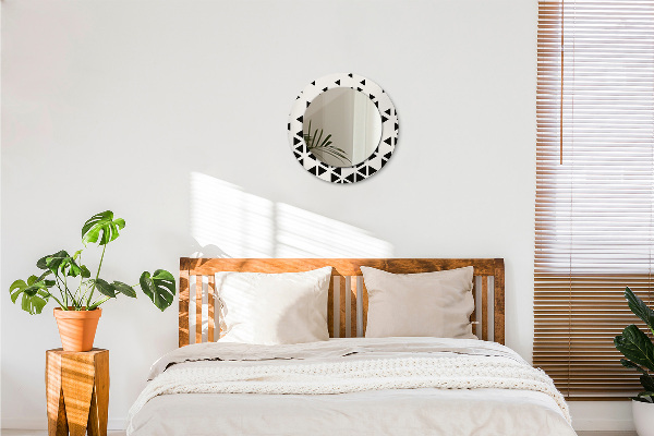 Lustro ścienne dekoracyjne okrągłe Abstrakcyjny geometryczny