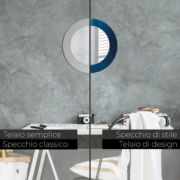 Lustro z drukowaną ramką okrągłe Abstrakcyjna sztuka