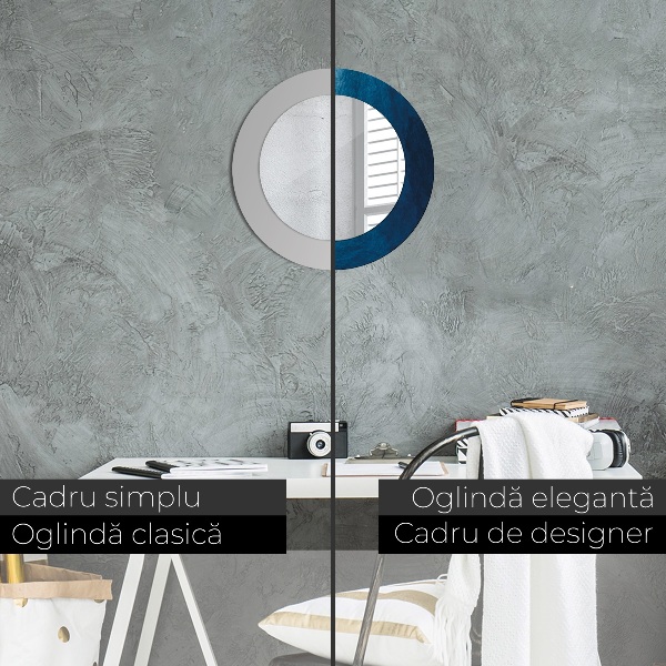 Lustro z drukowaną ramką okrągłe Abstrakcyjna sztuka