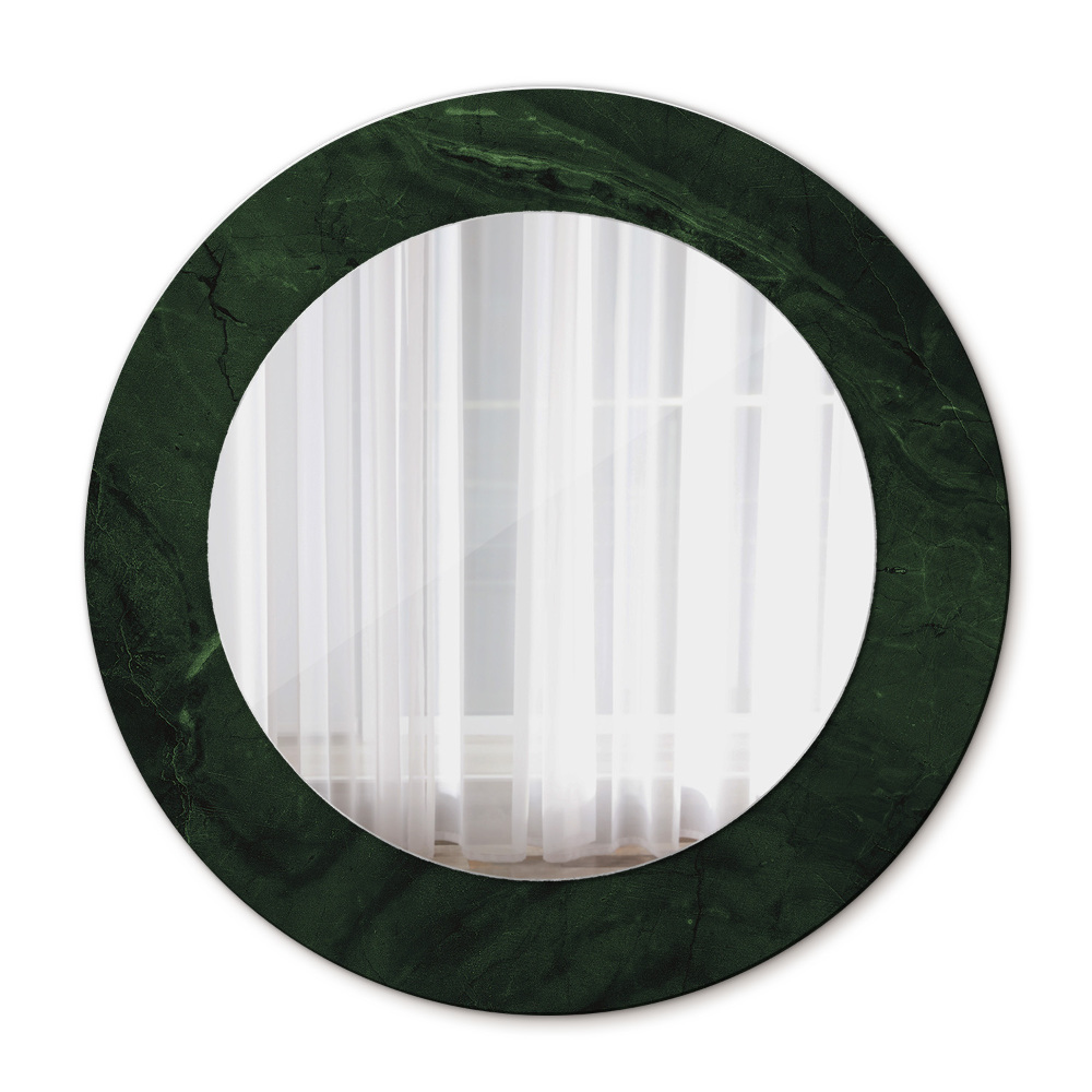 Lustro ścienne dekoracyjne okrągłe Zielony marmur