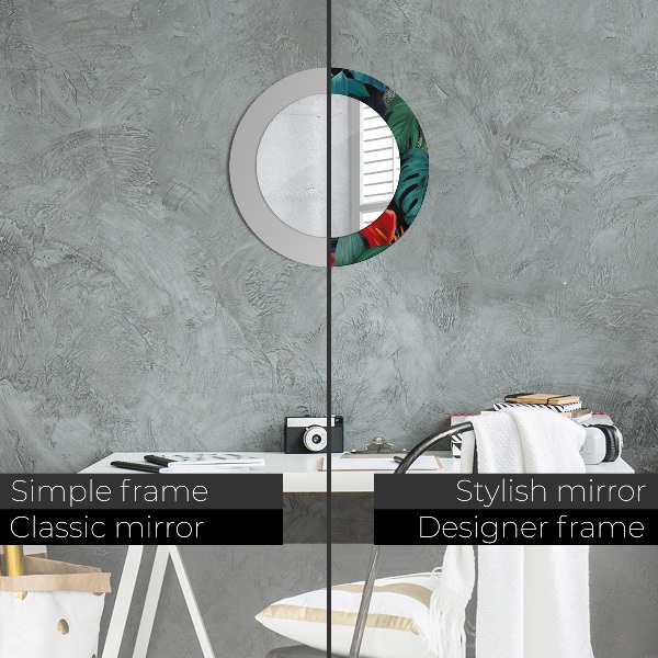 Lustro ścienne dekoracyjne okrągłe Las w dżungli