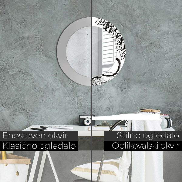 Lustro ścienne dekoracyjne okrągłe Wzór graffiti