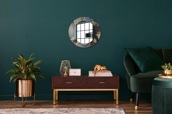 Lustro ścienne dekoracyjne okrągłe Abstrakcyjny płyn