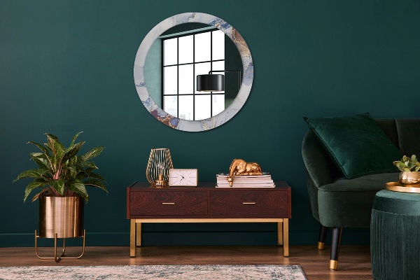 Lustro ścienne dekoracyjne okrągłe Abstrakcyjna płynna sztuka