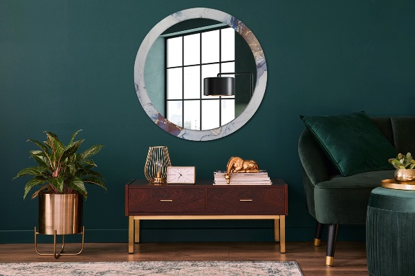 Lustro ścienne dekoracyjne okrągłe Abstrakcyjna płynna sztuka