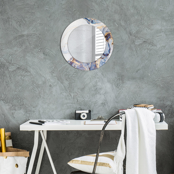 Lustro ścienne dekoracyjne okrągłe Abstrakcyjna płynna sztuka