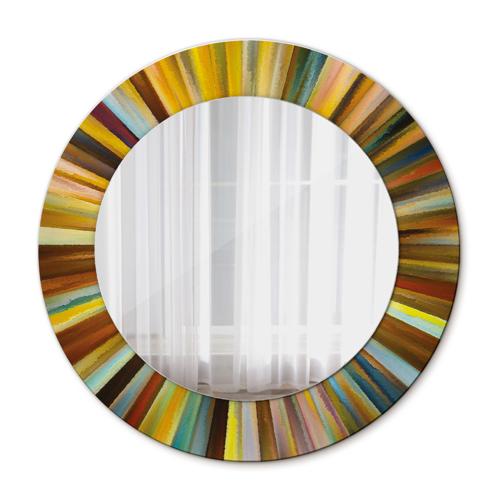 Lustro ścienne dekoracyjne okrągłe Abstrakcyjny wzór radialny