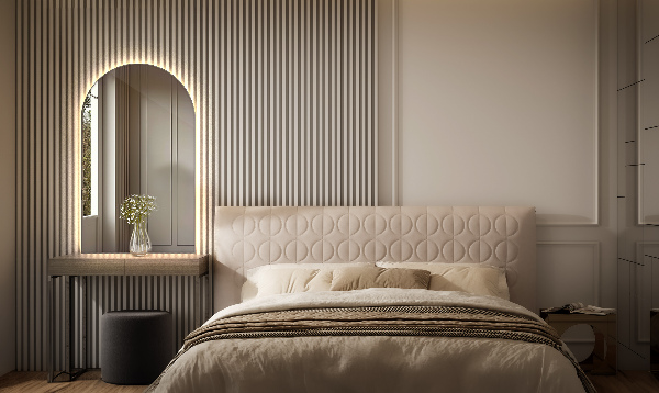 Lustro arkadowe z podświetleniem LED 45x80 cm