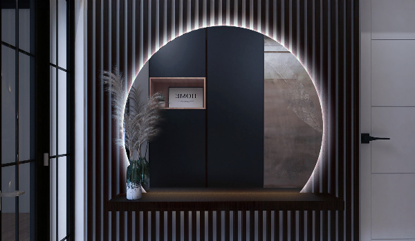 Lustro ścięte led 74x90 cm