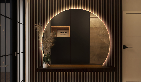 Lustro ścięte led 74x90 cm