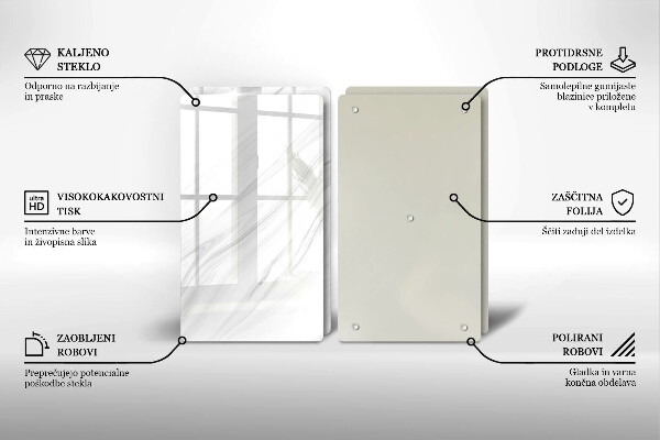 Osłona ściany przy kuchence gazowej Delikatny marmur