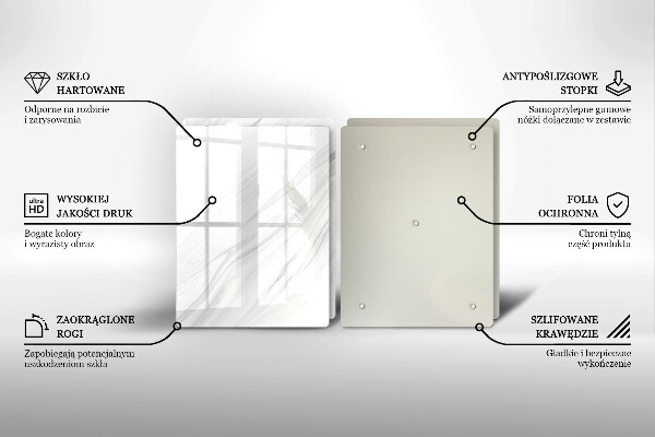 Osłona ściany przy kuchence gazowej Delikatny marmur