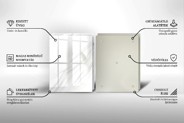 Osłona ściany przy kuchence gazowej Delikatny marmur