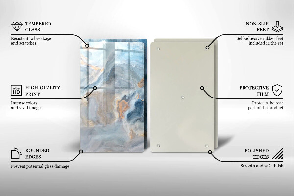 Osłona ściany przy kuchence gazowej Tekstura marmuru