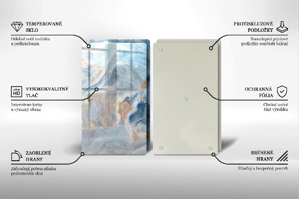 Osłona ściany przy kuchence gazowej Tekstura marmuru