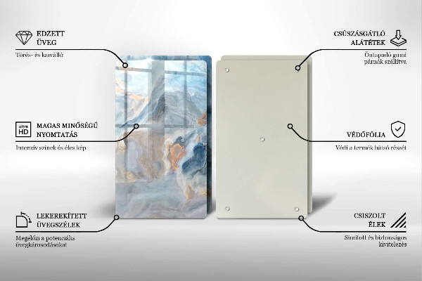 Osłona ściany przy kuchence gazowej Tekstura marmuru