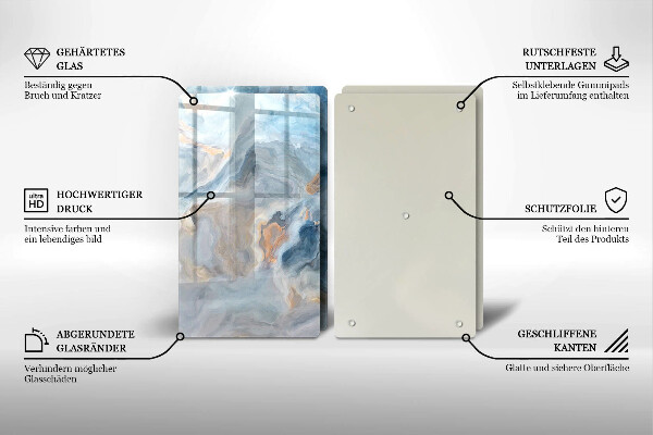 Osłona ściany przy kuchence gazowej Tekstura marmuru