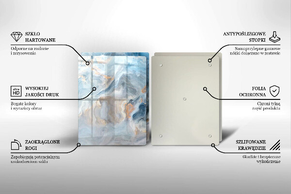 Osłona ściany przy kuchence gazowej Tekstura marmuru