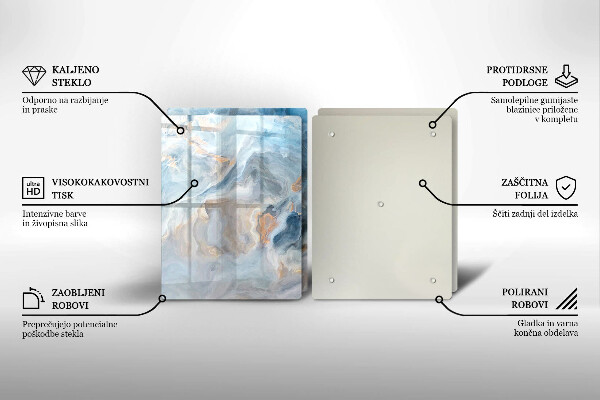 Osłona ściany przy kuchence gazowej Tekstura marmuru