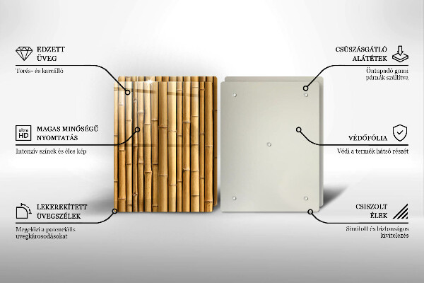 Płyta ochronna na kuchenkę Natura boho bambus